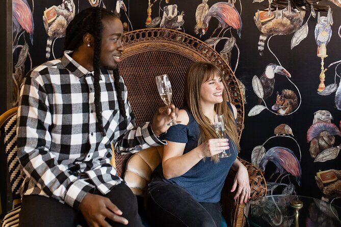 Chef Guided Happy Hour Tour - Cocktails, Bubbles and Bites - Lady Yum on 6th Ave: bubbles and a honey lavender macaron
