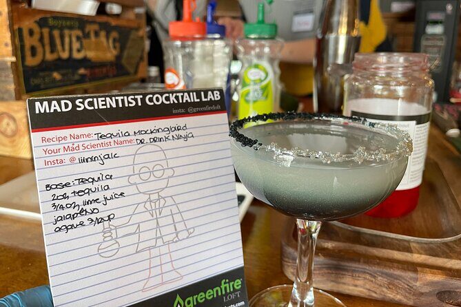 Mad Scientist Cocktail and Mocktail Lab - Printed recipes first, then you freestyle your drink