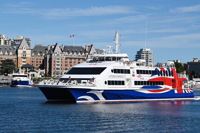 Seattle, WA to Victoria, BC High-Speed Passenger Ferry: ONE-WAY - Duty-free shopping plus food you can buy: plan like you’re on a flight